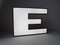Large Dutch Industrial Letter E Lamp in Black and White, 1980s 10