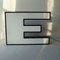 Large Dutch Industrial Letter E Lamp in Black and White, 1980s 12