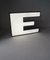 Large Dutch Industrial Letter E Lamp in Black and White, 1980s 11