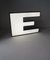 Large Dutch Industrial Letter E Lamp in Black and White, 1980s, Image 11