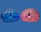Pendant Lamps Model Fl/Y in Blue and Pink from Kartell, Italy, 1990s, Set of 2, Image 3
