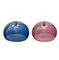 Pendant Lamps Model Fl/Y in Blue and Pink from Kartell, Italy, 1990s, Set of 2, Image 2