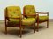 Green Linen Lacko Lounge Chairs by Ingemar Thillmark for Ope, 1960s, Set of 2, Image 3