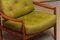 Fauteuils Lacko en Lin Vert par Ingemar Thillmark pour Ope, 1960s, Set de 2 1