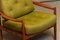 Green Linen Lacko Lounge Chairs by Ingemar Thillmark for Ope, 1960s, Set of 2, Image 1