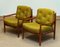 Green Linen Lacko Lounge Chairs by Ingemar Thillmark for Ope, 1960s, Set of 2, Image 8