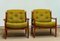 Green Linen Lacko Lounge Chairs by Ingemar Thillmark for Ope, 1960s, Set of 2 11
