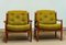 Green Linen Lacko Lounge Chairs by Ingemar Thillmark for Ope, 1960s, Set of 2, Image 11