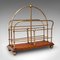 English Newspaper Rack in Oak & Brass, 1890s 1