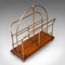 English Newspaper Rack in Oak & Brass, 1890s 6