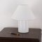 Large Vintage Mushroom Table Lamp in Glass of Glossy White Murano, Italy 3