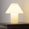 Large Vintage Mushroom Table Lamp in Glass of Glossy White Murano, Italy, Image 4
