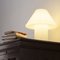 Grande Lampe de Bureau Champignon Vintage en Verre de Murano Blanc Brillant, Italie 7