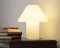 Large Vintage Mushroom Table Lamp in Glass of Glossy White Murano, Italy 8