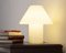 Large Vintage Mushroom Table Lamp in Glass of Glossy White Murano, Italy, Image 8