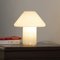 Vintage Mushroom Lampe mit Glänzend weißem Muranoglas, Italien 4