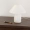 Lampe Champignon Vintage avec Verre de Murano Blanc Brillant, Italie 3