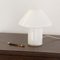 Vintage Mushroom Lampe mit Glänzend weißem Muranoglas, Italien 3