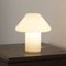 Lampe Champignon Vintage avec Verre de Murano Blanc Brillant, Italie 2