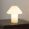 Vintage Mushroom Lampe mit Glänzend weißem Muranoglas, Italien 2