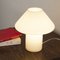 Lampe Champignon Vintage avec Verre de Murano Blanc Brillant, Italie 5