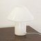 Vintage Mushroom Lampe mit Glänzend weißem Muranoglas, Italien 7