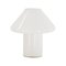 Vintage Mushroom Lamp with Shiny White Murano Glass, Italy 1