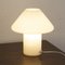 Lámpara hongo vintage de cristal de Murano blanco brillante, Italia, Imagen 6
