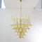 Murano Glass Petal Suspension Lamp in Amber & White Color, Italy, 1990s 3