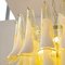 Murano Glass Petal Suspension Lamp in Amber & White Color, Italy, 1990s, Image 9