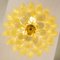 Murano Glass Petal Suspension Lamp in Amber & White Color, Italy, 1990s 8