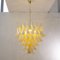 Murano Glass Petal Suspension Lamp in Amber & White Color, Italy, 1990s 6