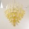 Murano Glass Petal Suspension Lamp in Amber & White Color, Italy, 1990s, Image 4