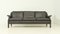 3-Seater Sofa in Dark Brown Leather by Aage Christiansen for Erhardsen & Andersen, 1960s 3