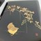 Caja de escritura Yagihashi Aizu Nuri vintage lacada con pájaros, años 70, Imagen 4