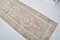 Vintage Natural Pale Hand Knotted Hallway Runner 4