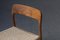 Model 75 Dining Chairs in Teak and Papercord by Niels Otto Møller from J.L. Møllers, Denmark, 1960s, Set of 4 14