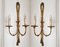 Large 19th Century French Gilt Bronze Knot, Tassel & Ribbon Wall Lights Sconces, Set of 2 1
