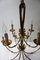 Lámpara de araña Luis XVI de 12 luces con borlas en bronce dorado, Imagen 18