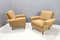 Vintage Honey Yellow Fabric Armchairs, Italy, 1960s, Set of 2, Image 1