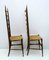 Italian Chairs in Wooden Chiavari with High-Staircase Back attributed to Paolo Buffa, 1950s, Set of 2, Image 4