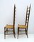 Italienische Stühle aus Chiavari aus Holz mit hoher Treppe, Paolo Buffa zugeschrieben, 1950er, 2er Set 6