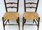Italian Chairs in Wooden Chiavari with High-Staircase Back attributed to Paolo Buffa, 1950s, Set of 2 3