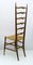 Italian Chairs in Wooden Chiavari with High-Staircase Back attributed to Paolo Buffa, 1950s, Set of 2 5