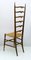 Italian Chairs in Wooden Chiavari with High-Staircase Back attributed to Paolo Buffa, 1950s, Set of 2, Image 5