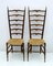 Italian Chairs in Wooden Chiavari with High-Staircase Back attributed to Paolo Buffa, 1950s, Set of 2 2