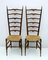 Italienische Stühle aus Chiavari aus Holz mit hoher Treppe, Paolo Buffa zugeschrieben, 1950er, 2er Set 2