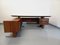Large Vintage Scandinavian Style Executive Corner Desk in Teak, Chromed Metal, Smoked Glass and Stone from Voko, 1970s 25