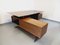 Large Vintage Scandinavian Style Executive Corner Desk in Teak, Chromed Metal, Smoked Glass and Stone from Voko, 1970s 1