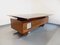 Large Vintage Scandinavian Style Executive Corner Desk in Teak, Chromed Metal, Smoked Glass and Stone from Voko, 1970s 22